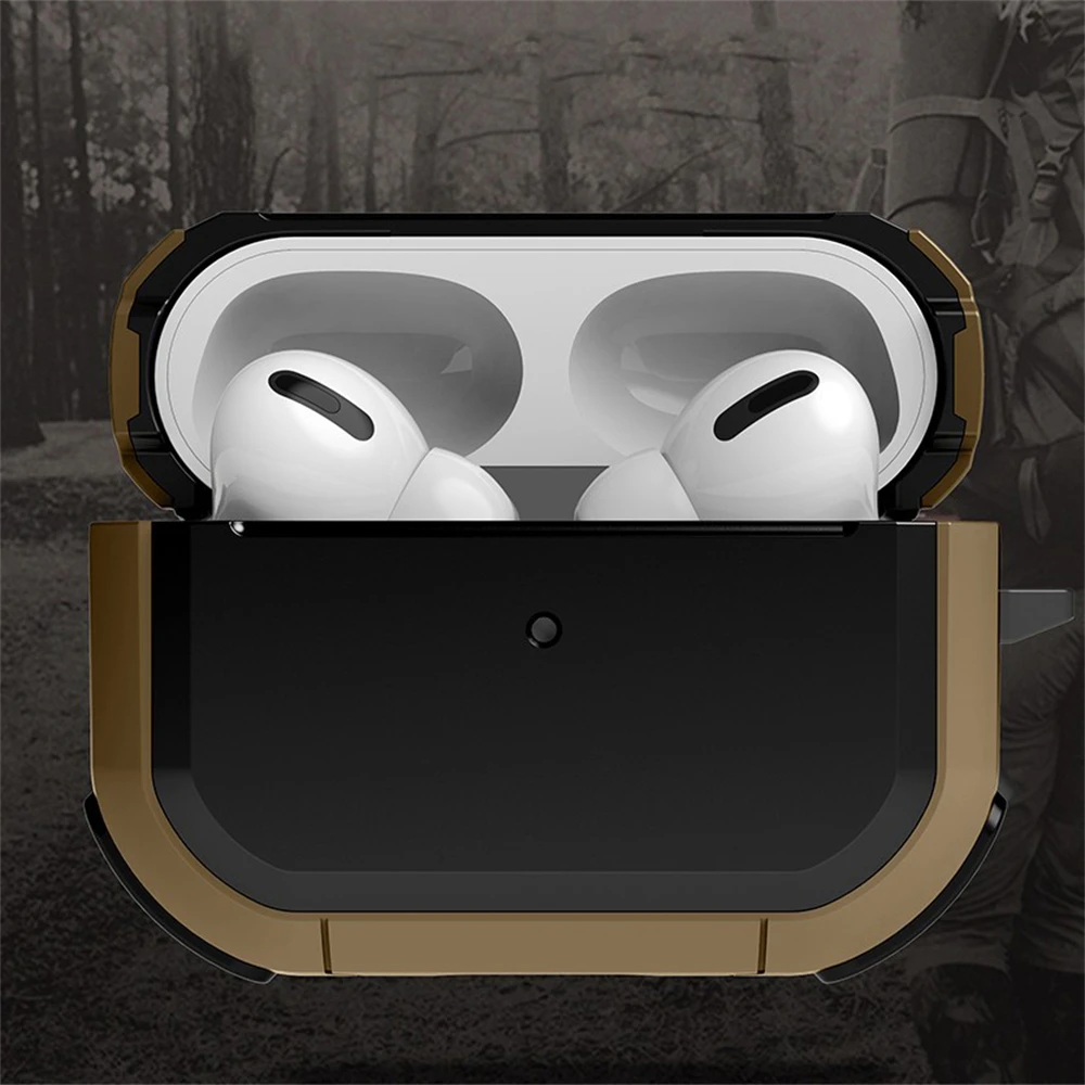 Luxus 3d Mecha Muster Silikon Kopfhörer Fall für Airpods 1 2 3 mit Karchain Schutzhülle Softcover für Airpods Pro 2