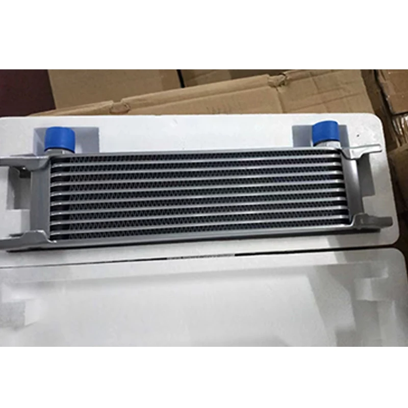 

AN10 10AN Fitting Oil Cooler 10-Rows Universal Aluminum Cooler Engine Gearbox Cooling Accessories British Radiator Silver