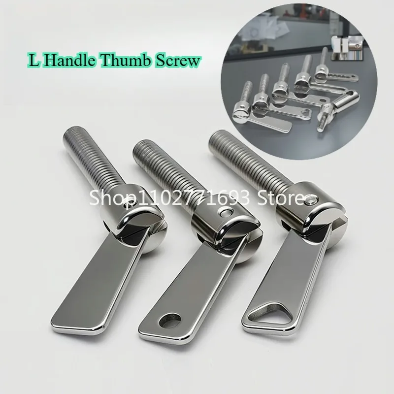 M3 M4 M5 M6 M8 M10 L-shaped Adjustable Hand Screw Stainless Steel Adjustable Revolving Arm Tool