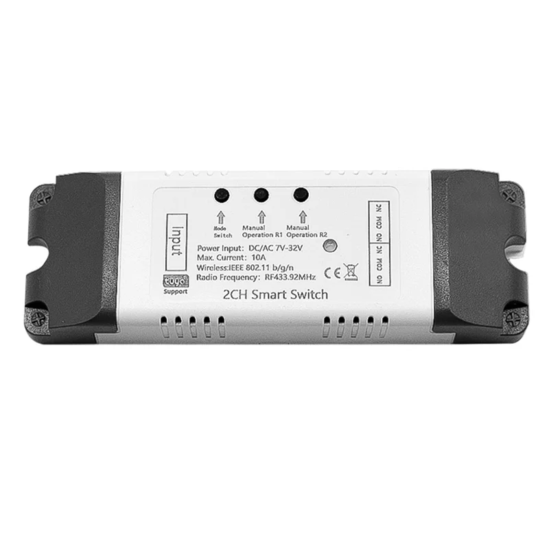 Tuya Smart WiFi Switch Relay Module+With RF Remote 2 CH AC/DC 7-32V RF/APP Remote Control Smart Home for Alexa-ABPS