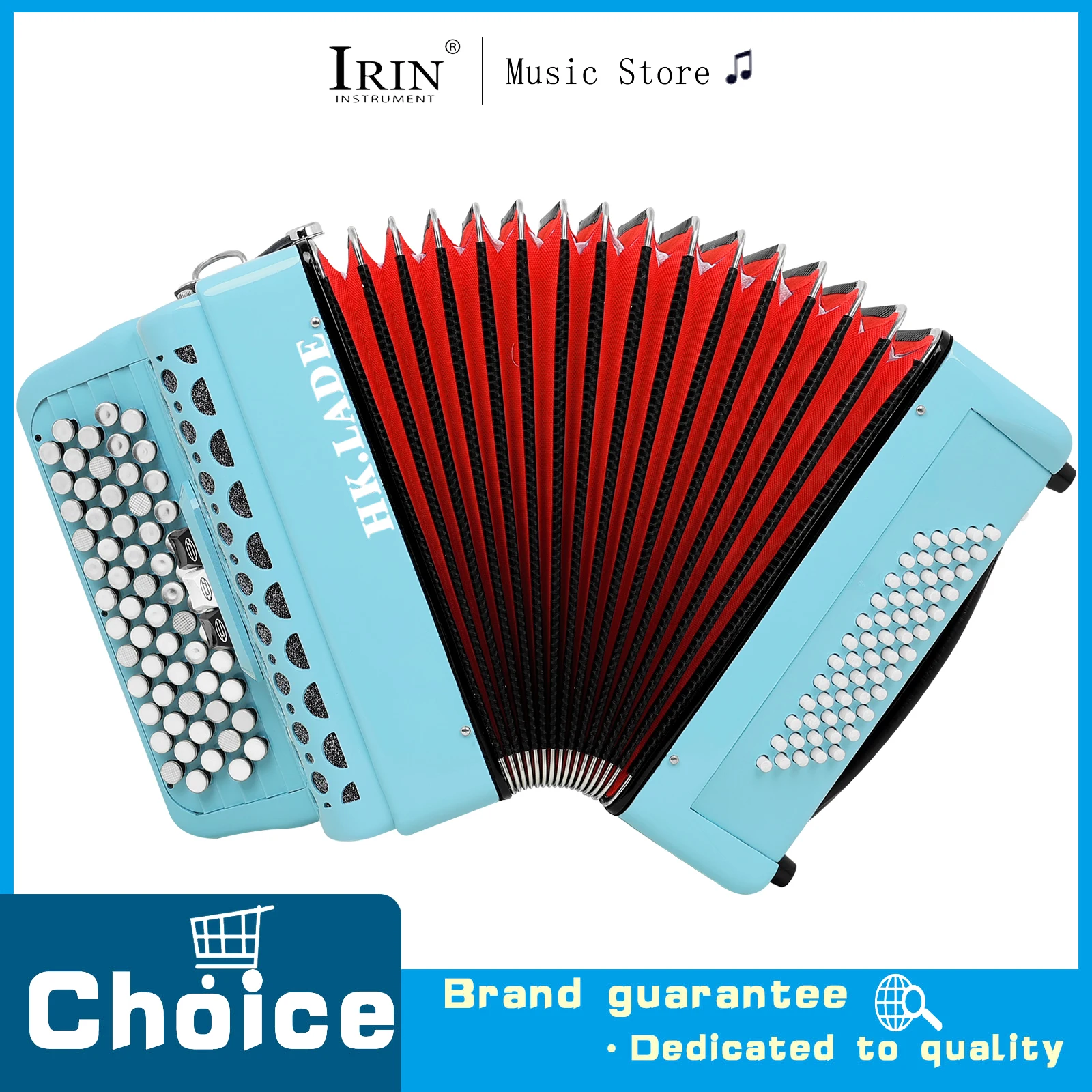 

Аккордеон HK LADE AH-300, 62 клавиши, 60 басов, 3-тональный, кнопочный, профессиональный, с функцией гармонии и многополосной игры