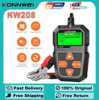 KONNWEI KW208 12V Car Battery Tester 100 to 2000CCA 12 Volts Battery Tools for the Car Quick Cranking Charging Diagnostic Tool