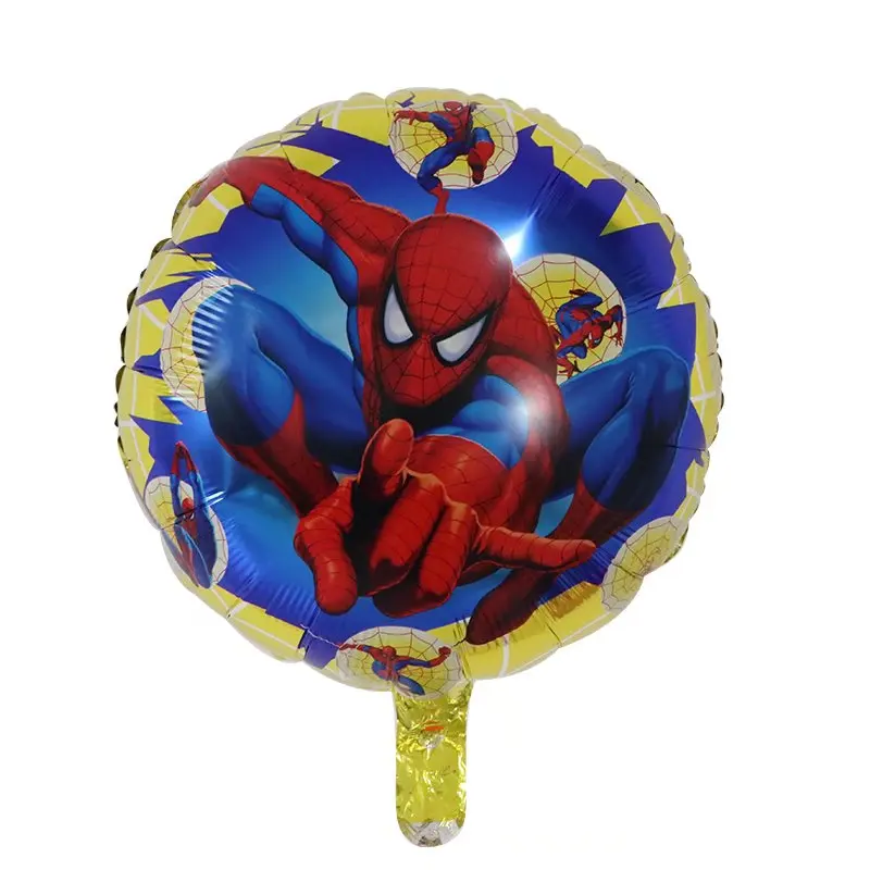 10Pcs 18inch Hero Helium Foil Balloons Avengers Spiderman Captain Ballon Children Birthday Party Baby Shower Supplies Air Globos