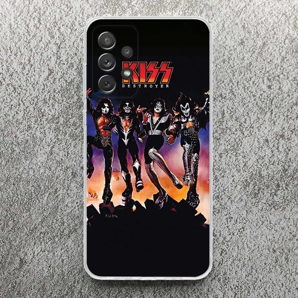 Classics Kiss Rock Band Phone Case For Samsung,Galaxy,S20,S21,S22,S23,Fe,Lite,Plus,Ultra Note Shell