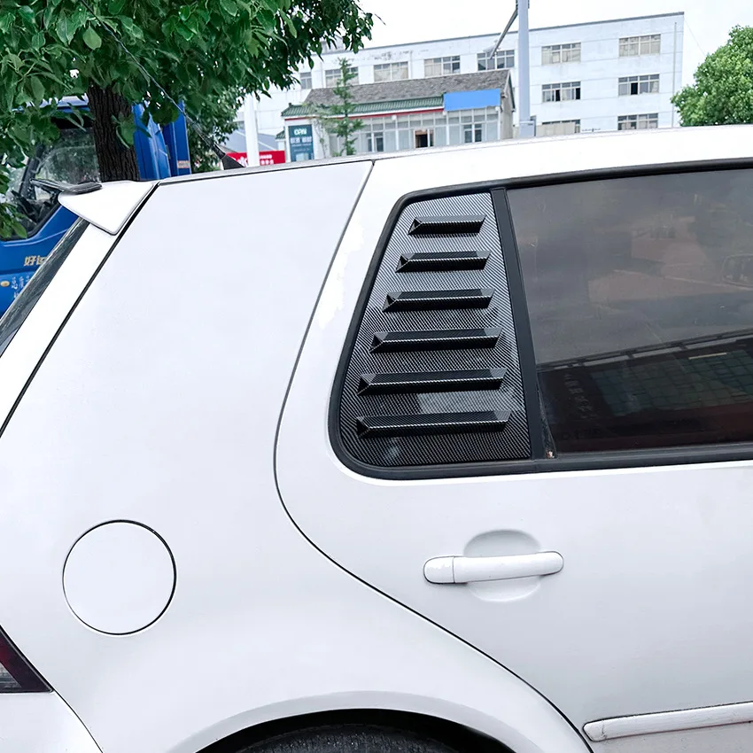 Rear Triangle Window Shutters Triangle Sunshade Modified Patch Shark Gill For Volkswagen Golf 4 MK4 1997-2006 Car Styling