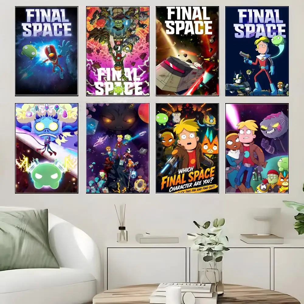 Space Opera F-Final Space Poster  Self-adhesive Art Waterproof Paper Sticker Coffee House Bar Room Wall Decor