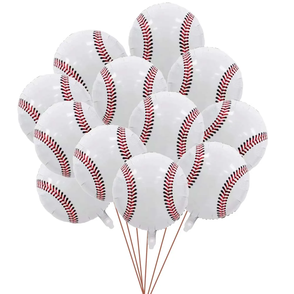 12pcs baseball Balloons football for Happy Birthday Party Decorations Kids Boy gifts Ball Game Theme Party Balloon Supplies