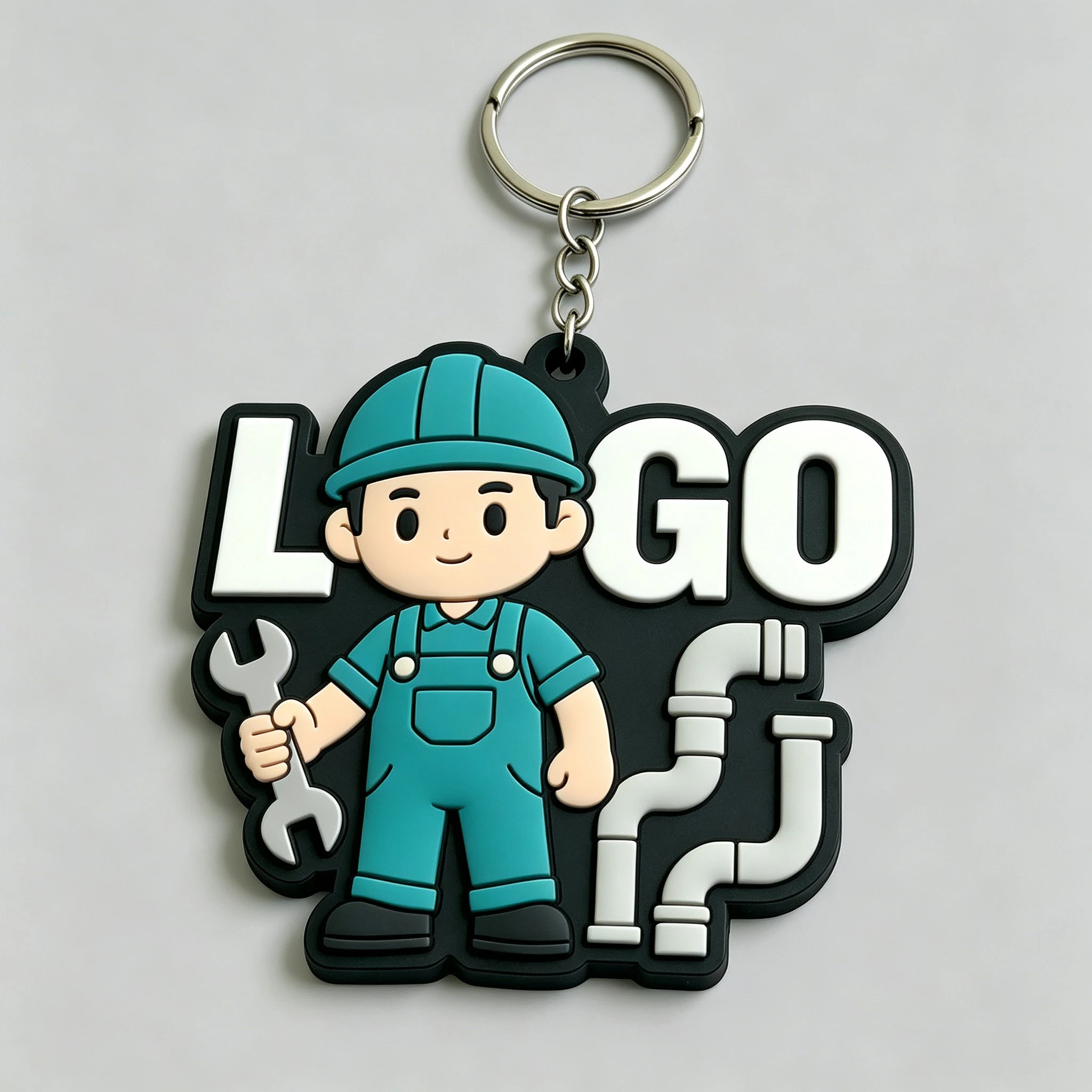 Custom Keychain - Personalized Gifts, Text, Name, LOGO, for Boyfriend, Dad, Family, Birthday, Father's Day, Valentines Day