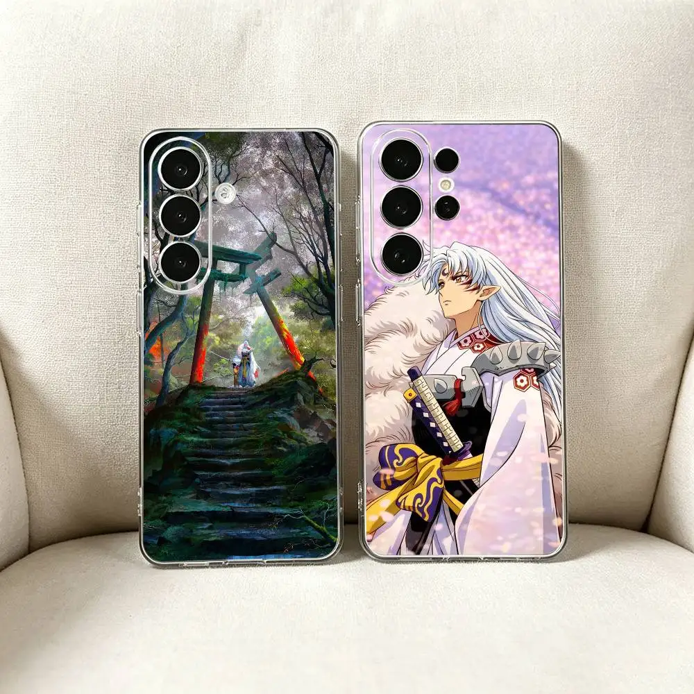 Anime Inuyasha S-Sesshomaru  Phone Case For Samsung S25,Ultra,S24,S21,S22,S23,S30,Plus,Fe,Lite Transparent Cover