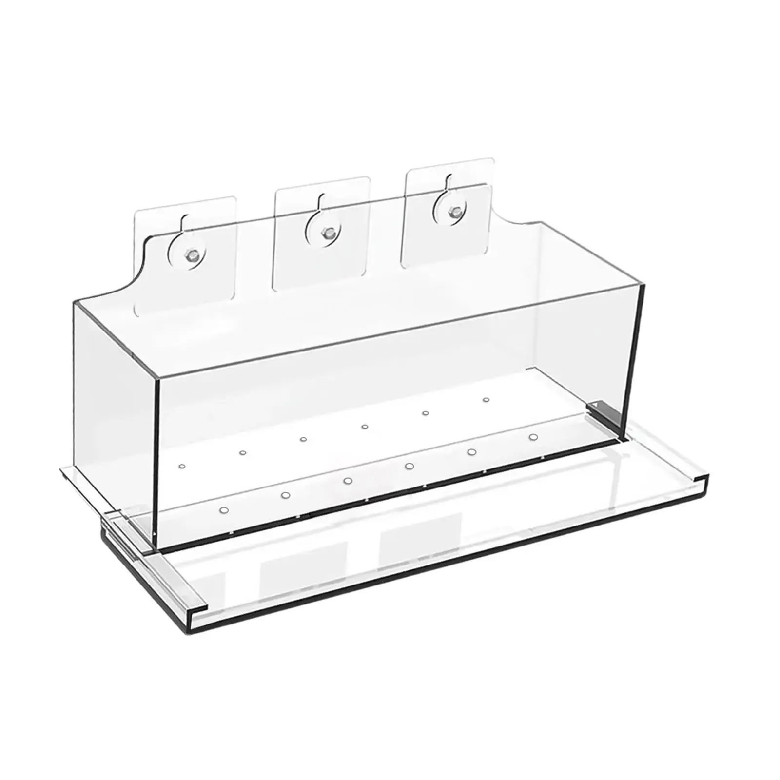 Transparent Plant Pot Vegetable Flower Planter Household Windowsill Planter Box for Shelf Windowsill Patio Balcony Courtyard