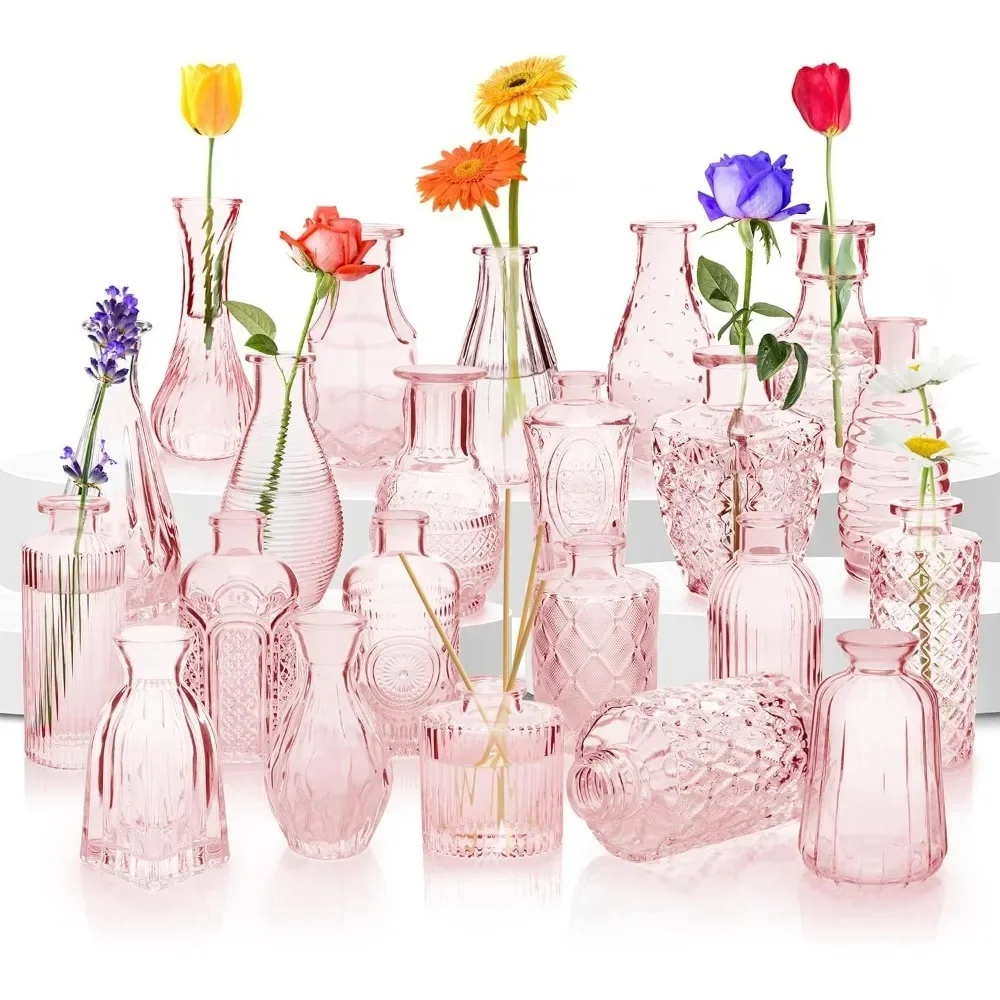 

Small Vases for Flowers, Glass Vases for Centerpieces, Vintage Vases for Wedding Decor