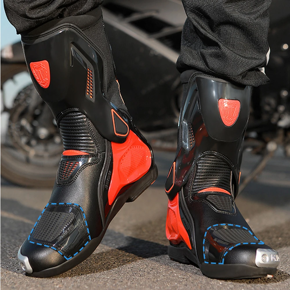 Motorcycle Platform Boots Motorcycle Cross-country Professional Racing Boots Breathable Wear Safety To Protect Motorcyclists