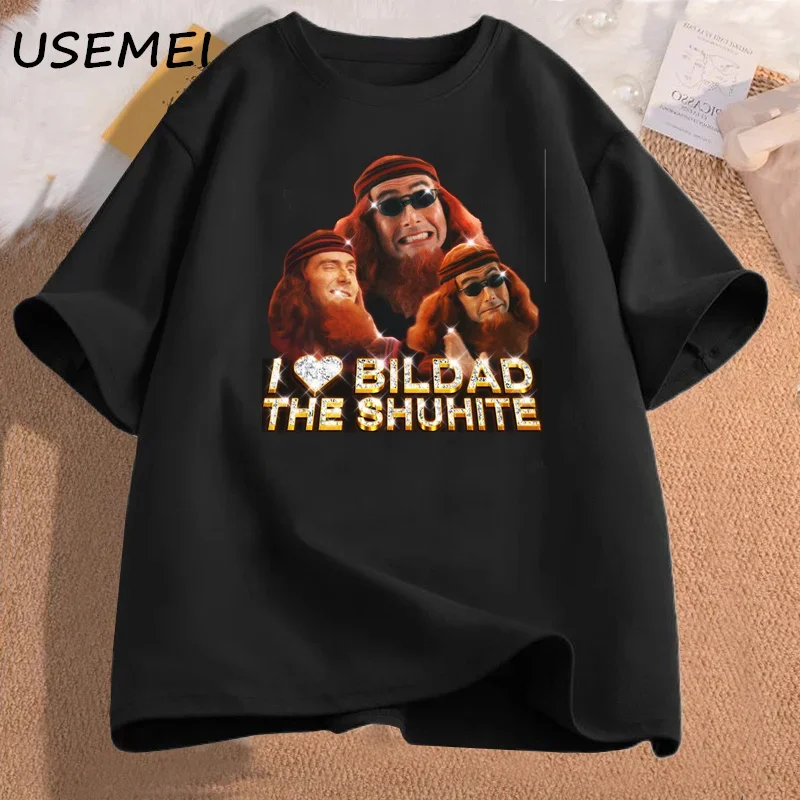 I Love Bildad The Shuhite Graphic T Shirts Women Men Good Omens T Shirt Vintage Cotton Woman Clothes Streetwear Tees Oversized