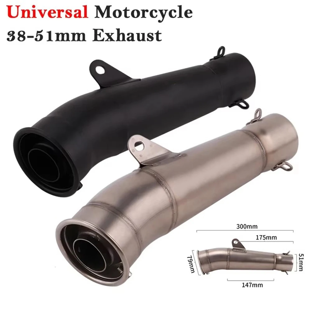 51MM Universal Motorcycle GP Exhaust Pipe System Ecape Racing Muffler DB Killer Removable For R3 R15 NMAX155 Z250 crf 230 R6