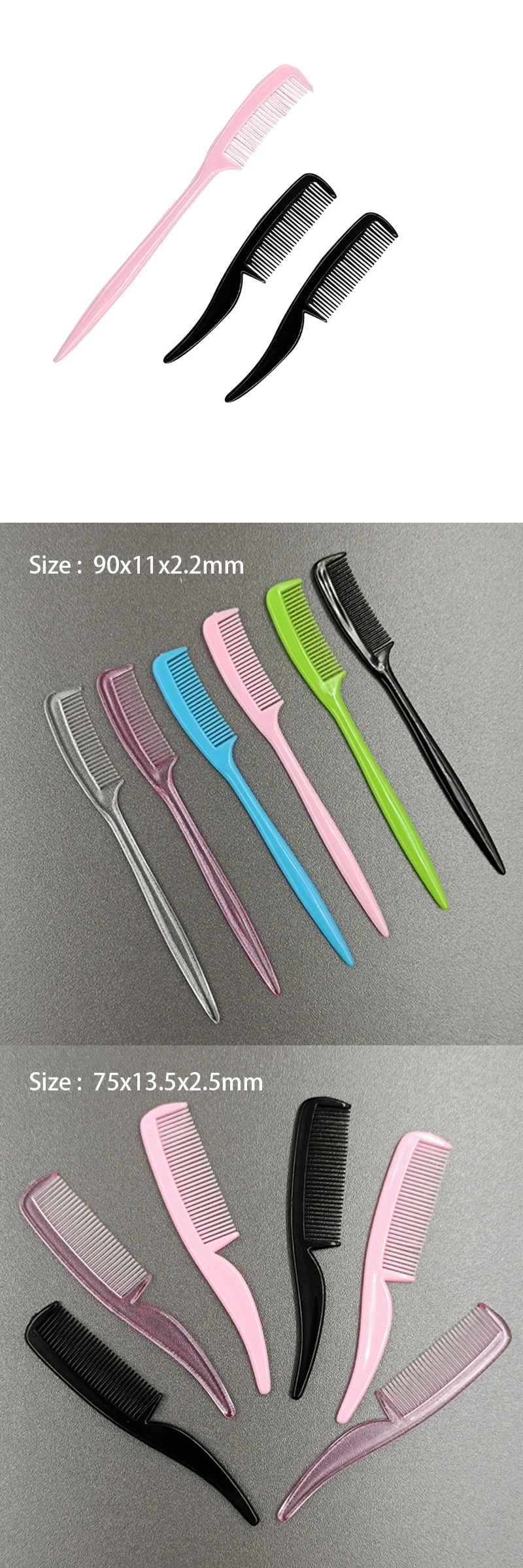 5 stücke Transparent Kunststoff Kamm Nette Mini Puppe Haar Wimpern Augenbraue Kämme Für BJD Puppe Zubehör Puppenhaus Dekorationen – Detail 1