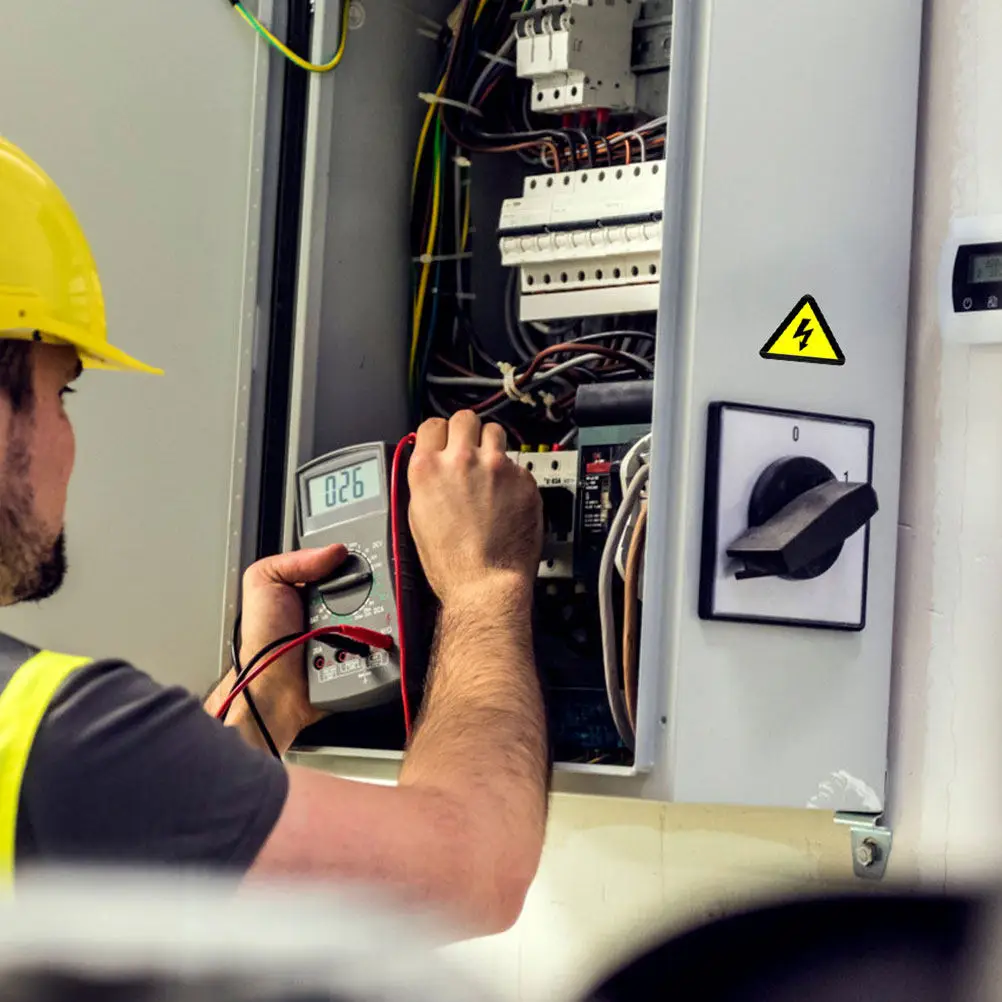 

30 шт. предупреждающих наклеек от электрического тока с сильной адгезией для электрических панелей, складов, офисов, школ