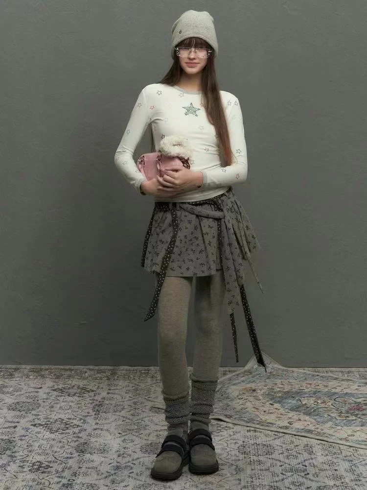 กระโปรงมินิสเกิร์ตพิมพ์ลายปะติดปะต่อ สไตล์ Y2K เอวสูง แฟชั่นสตรีทแวร์ กระโปรงพลีททรงไม่สมมาตร สไตล์ญี่ปุ่น กอธิค หวาน น่ารัก ทรงเอไลน์