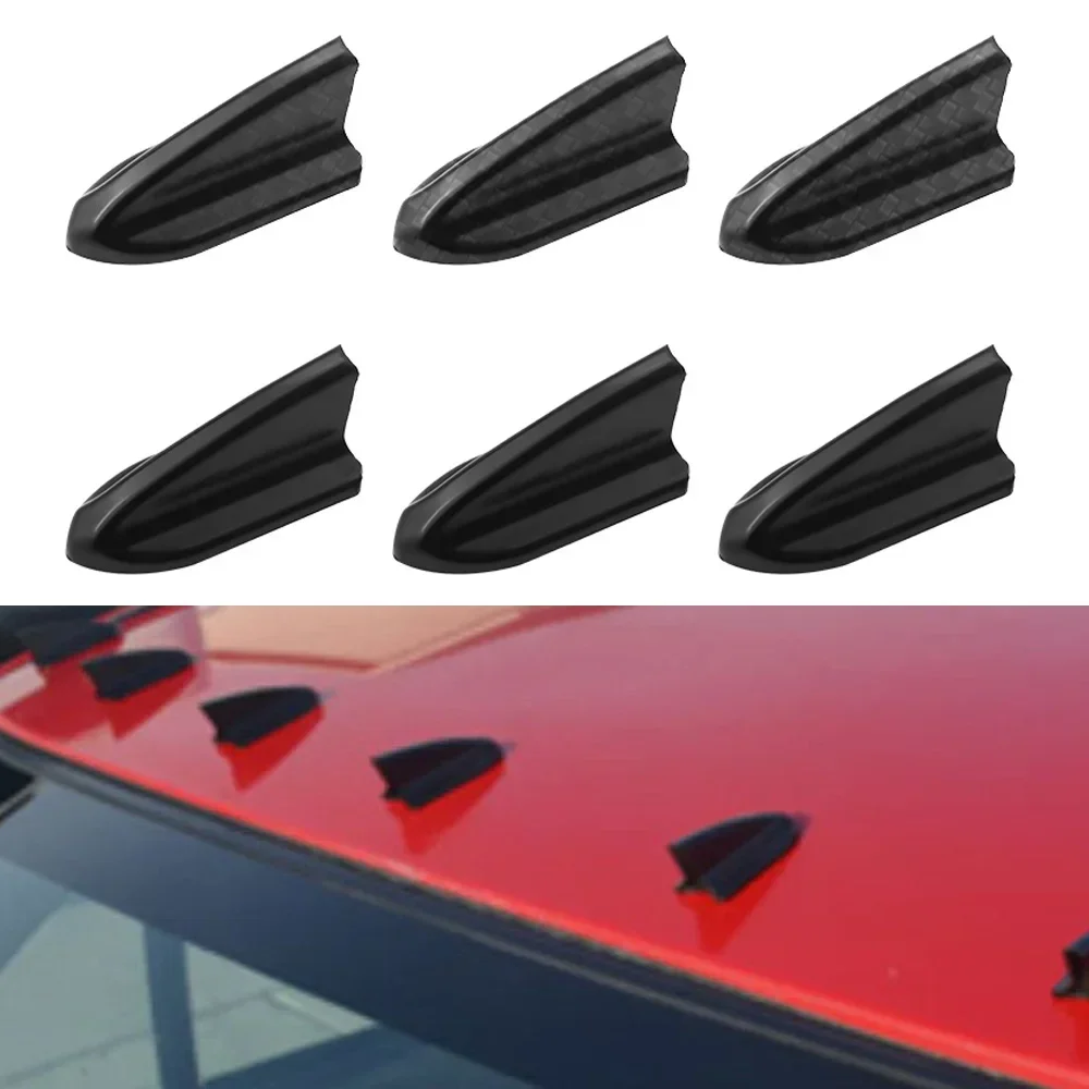 Car Roof Spoiler Bumper Spoiler Shark Fin Diffuser Vortex Generator Universal 1 pcs Rear Roof Shark Fins Spoiler Wing Kit