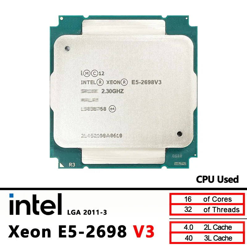 

Процессор Intel Xeon б/у E5 2698V3 E5 2698 V3, 2,3 ГГц, 135 Вт, 16 ядер, LGA 2011-3