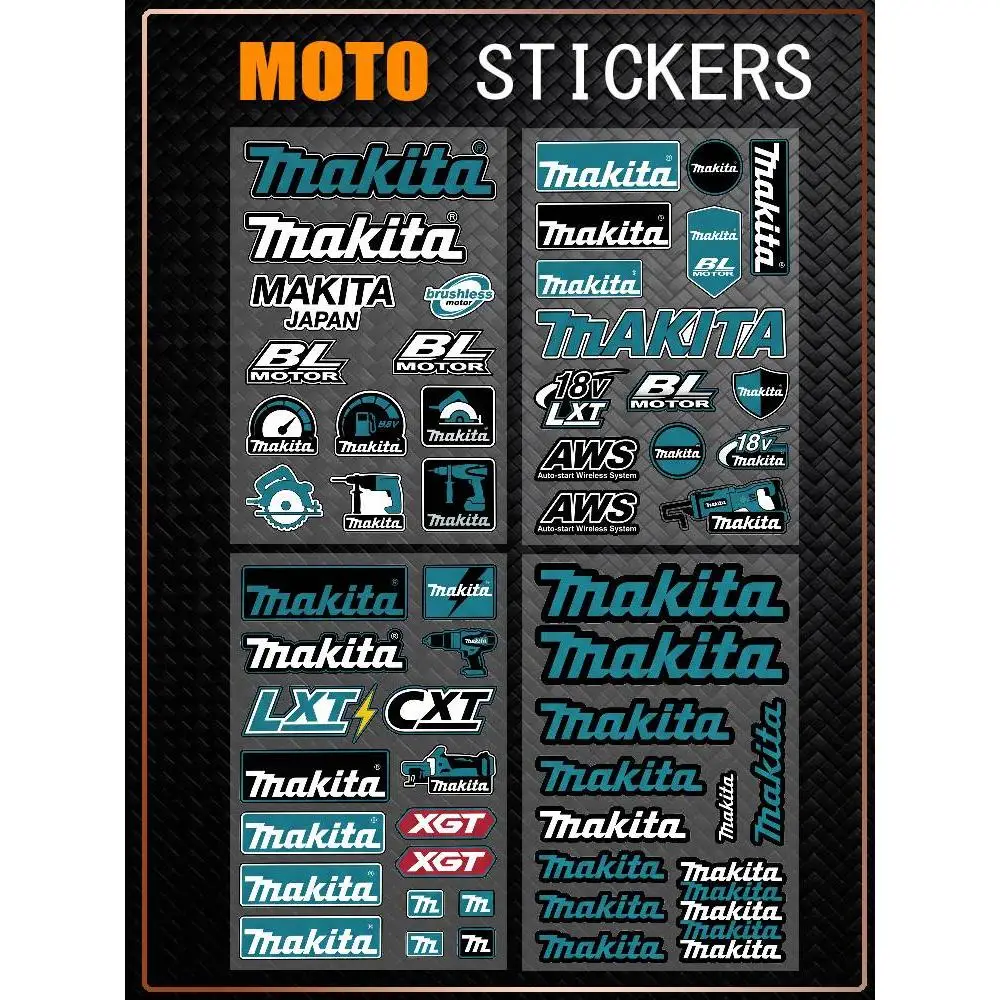 AliExpress Makita For MAKITA Universal Multi-Purpose Reflective Waterproof Stickers Scratch Conceal For Auto Bike Helmet Mug Fridge Decoration