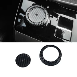 For MG4 MG 4 EV 2022 2023 2024 Car Accessories Gear Shift Knob Cover Trim Dark Night Carbon Fiber Style