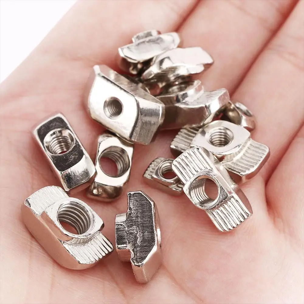 

10/50pcs Carbon Steel Home Improvement T-Slot Nuts Fasteners Thread T Nut Aluminum Profiles Hardware