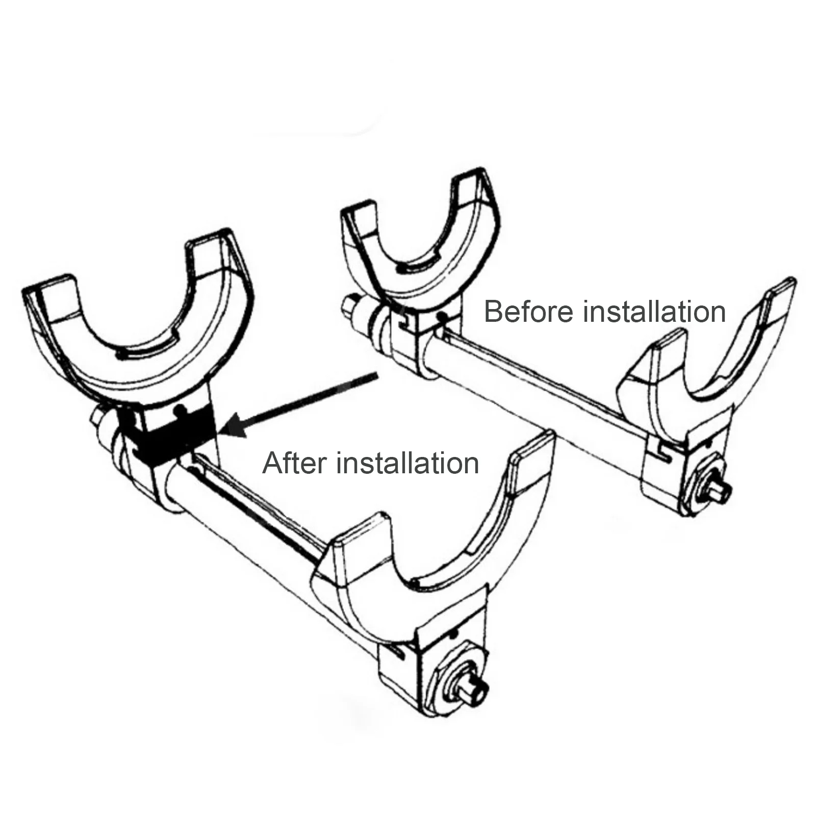 Macpherson Federbein Feder kompressor Kit Universal austauschbare Gabel strebe Schrauben feder Kompressor Werkzeugs atz – Detail 7