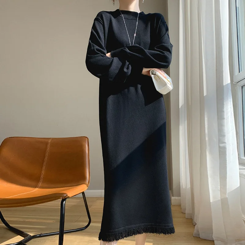 فستان نسائي نصف ياقة عالية بلون سادة فساتين نسائية قصيرة محبوكة كشكش كروشيه ملابس صغيرة لقضاء عطلات الشاطئ جديد CQ361 #3