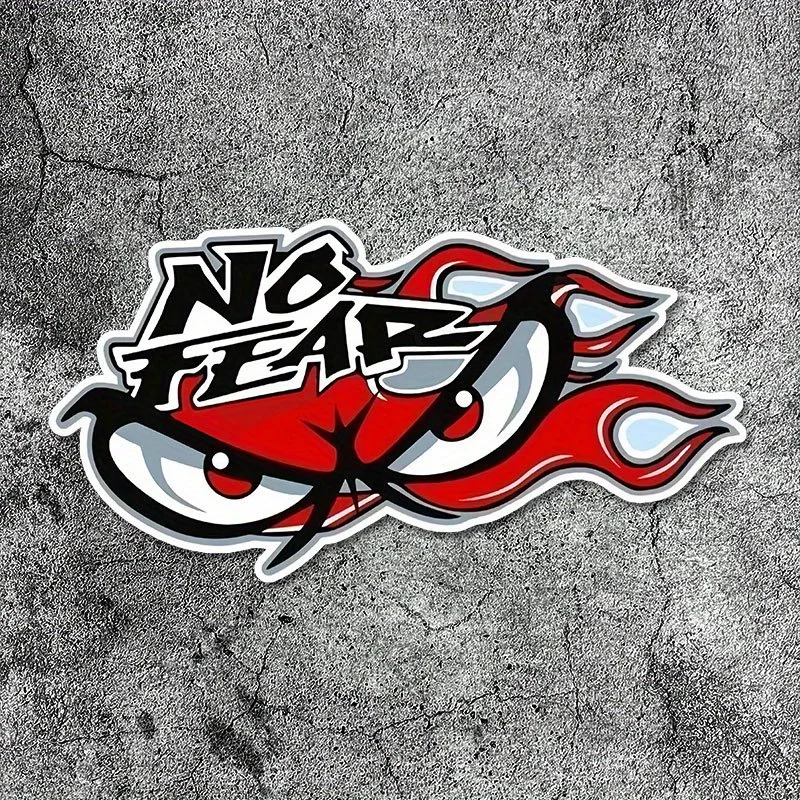 

1 piece personalized no fear eye combination pattern motorcycle sticker, waterproof and sun protection durable, suitable