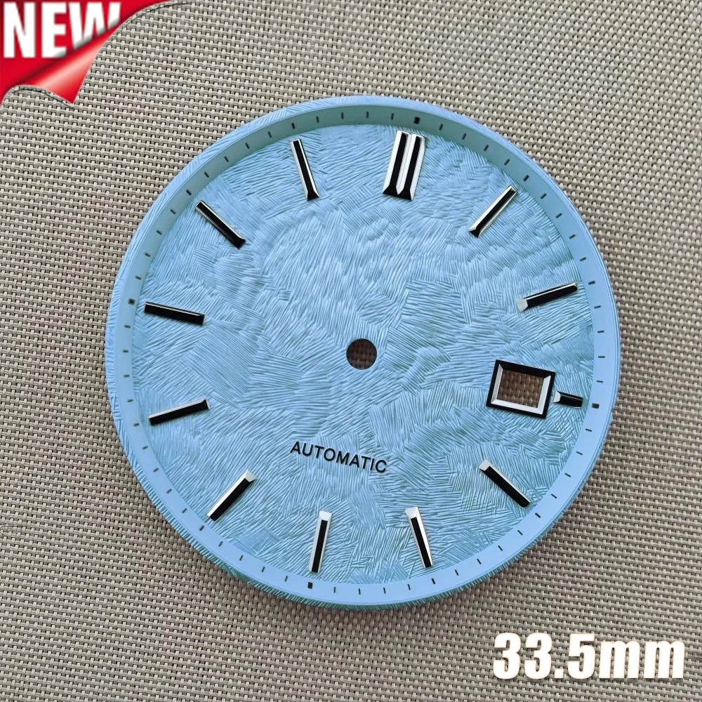 Cadran de montre sans logo de 33,5 mm pour mouvement automatique Seiko NH35 NH36 4R36 7S26, date à 3 heures, pièces de rechange stériles, kit de bricolage