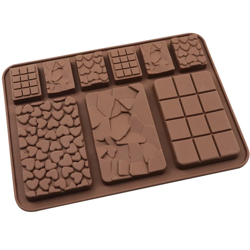 Wholesale 9 Different Full Sheet Waffle Pieces Handmade Size Chocolate Chip Molds Cake Decoration Molds 1048