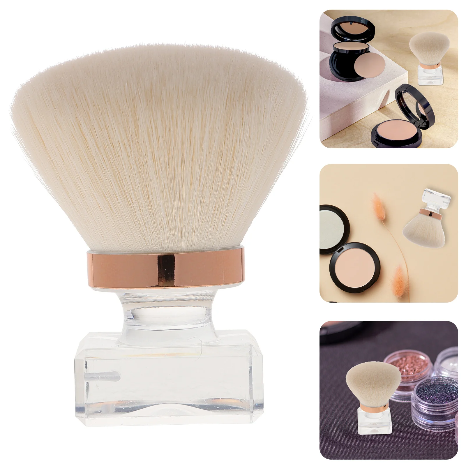 Mushroom Head Makeup Brush Small Size Lightweight Soft Bristles Powder Brush Blush Highlighter Face Makeup Make Up