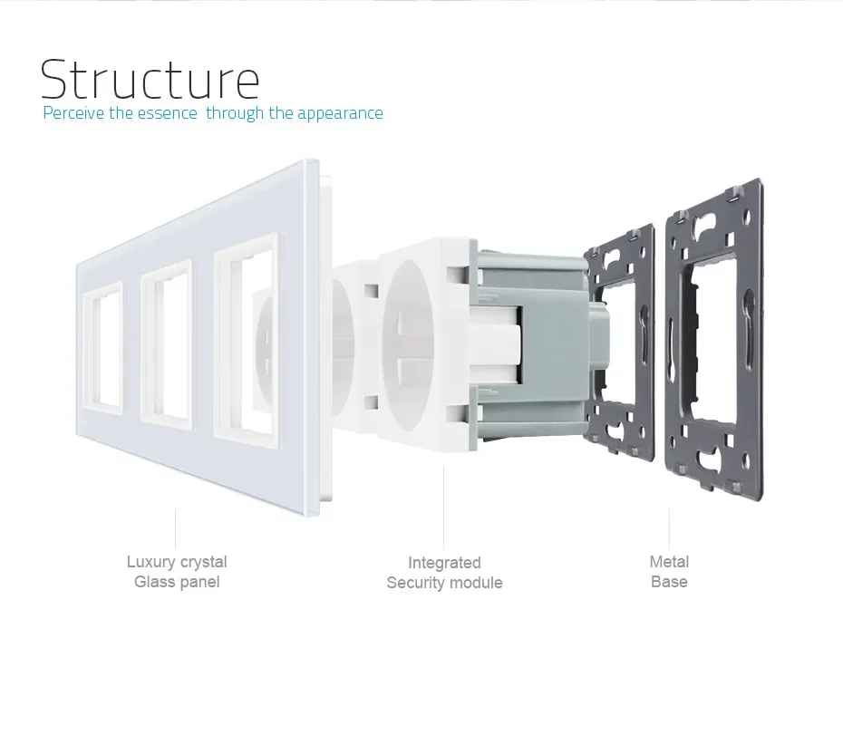 

Розетка Livolo Israel, тройная настенная розетка без штекера, закаленное стекло, переменный ток 100~250В 16А, C7C3IL-11/12/13/15