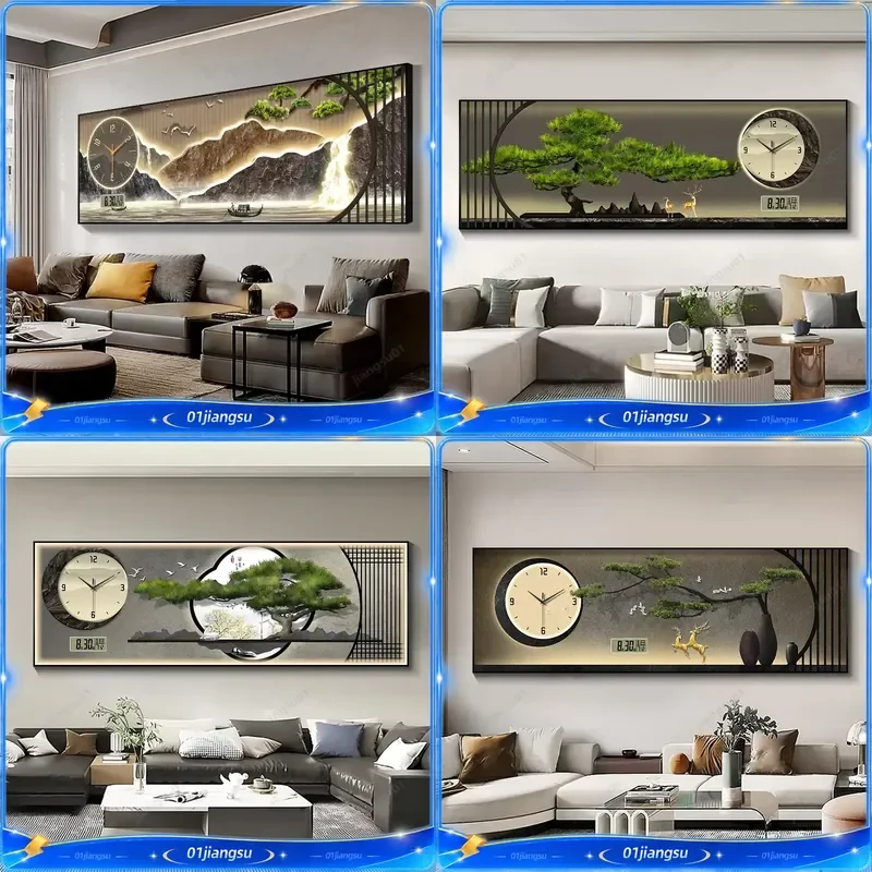 Relógio de parede minimalista nórdico, grande, moderno, luxuoso, silencioso, com mecanismo de quartzo, para decoração de interiores, com design artíst