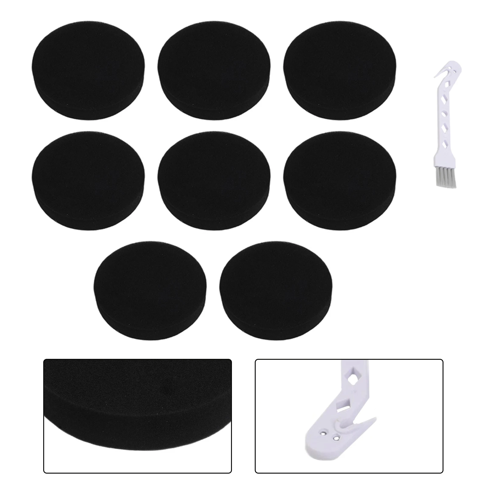 Replacement Foam Filter Kit for Bissell Vacuum Cleaners 3836 3197A 2252 3536 2254 3534 3837 1701 1797 2191 8 Filters Plus Brush