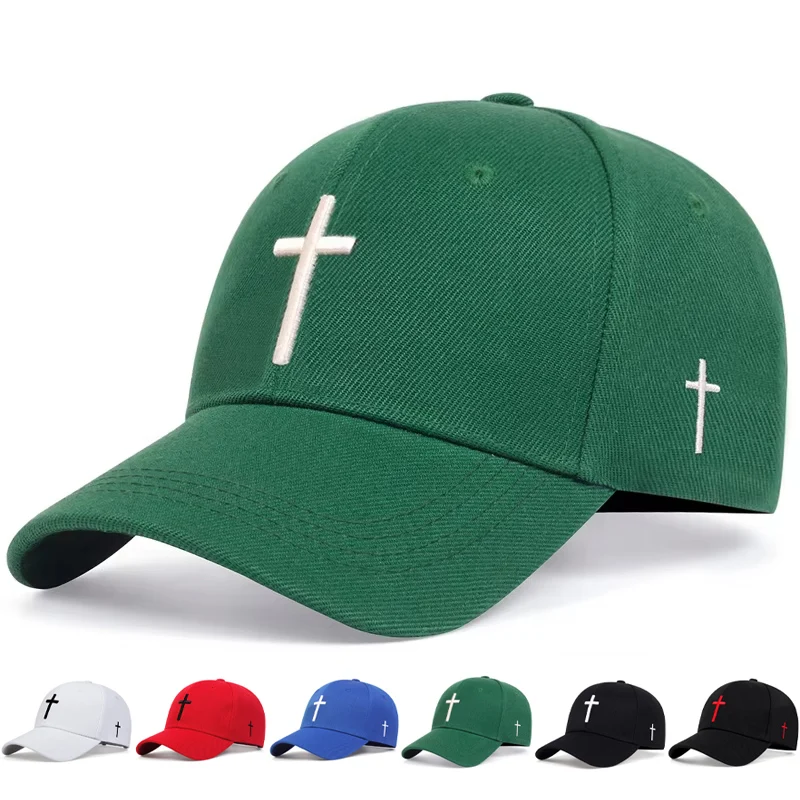 Unisex-Baseballkappen mit Kreuzstickerei, verstellbar, für den Außenbereich, für Frühling und Herbst, lässiger Sonnenschutzhut – Detail 1