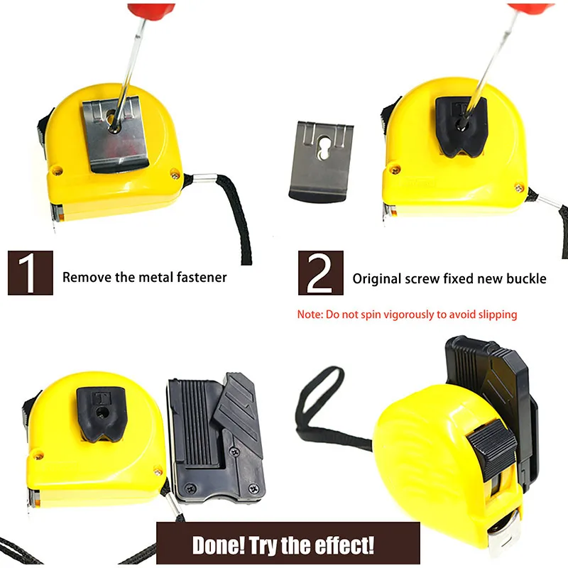 Tape Measure Holder Belt Clip Universal Tool Quick Release Buckle For Electrician Heavy Duty Metal Hanging Hook For Tajima Tools