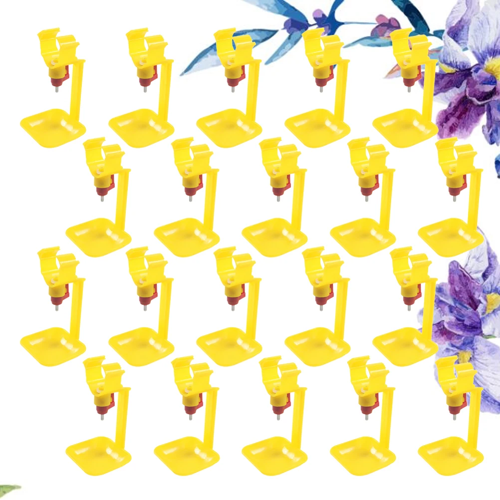 

20pcs Automatic Chicken Waterer Plastic Hanging Poultry Drinker Cup For Chickens Ducks Geese Farm Home Use Poultry Water