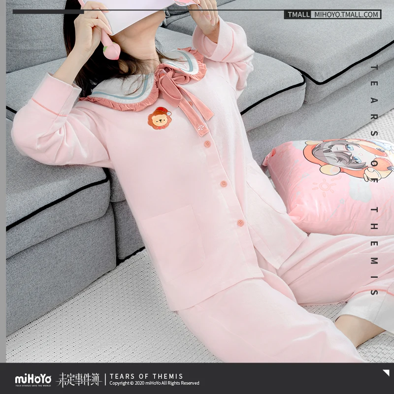 MiHoYo Chính Thức Nước Mắt Của Themis Thu Mỏng 2 Cái Pyjamas Nữ Đồ Ngủ Ngôi Nhà Xinh Xắn Phù Hợp Với Bé Gái Đồ Ngủ Dài Tay Bộ Đồ Ngủ