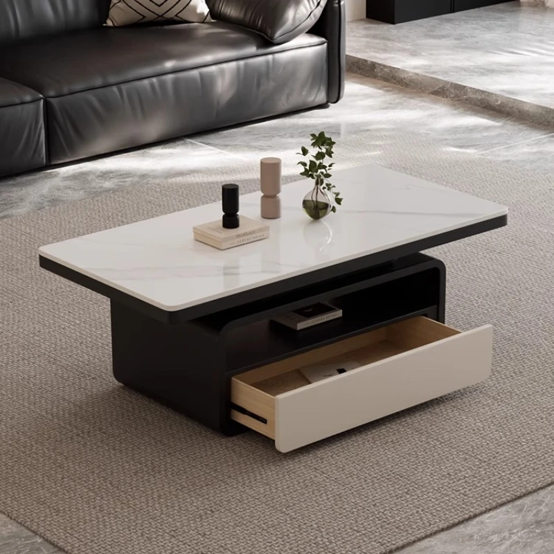 

Writing Dinner Side Table Moving Standing Drawers Designer Living Room Luxury Coffee Table Modern Couchtisch Home Furniture