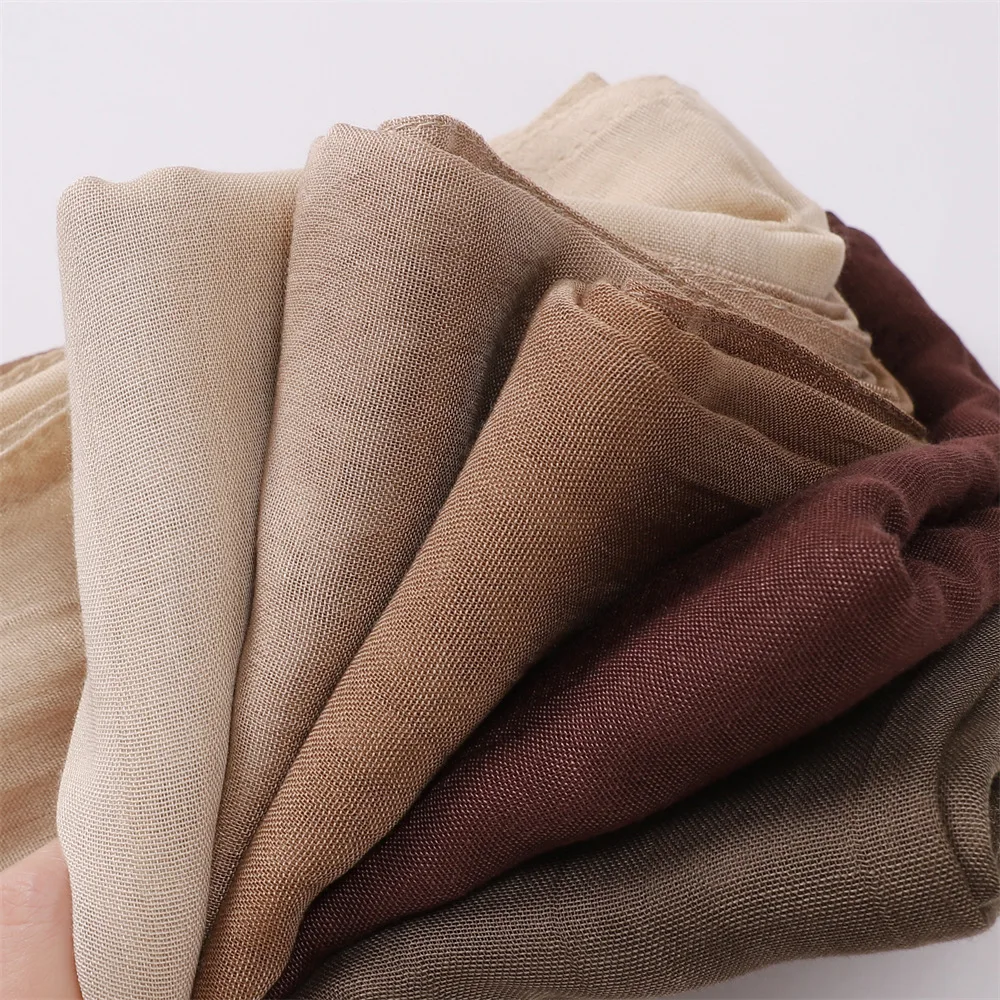 Women Cotton Instant Scarf Lady Lightweight Soft Fashion Viscose Solid Headwear Wrap Shawls Plain Breathable Modal Muslim Hijab