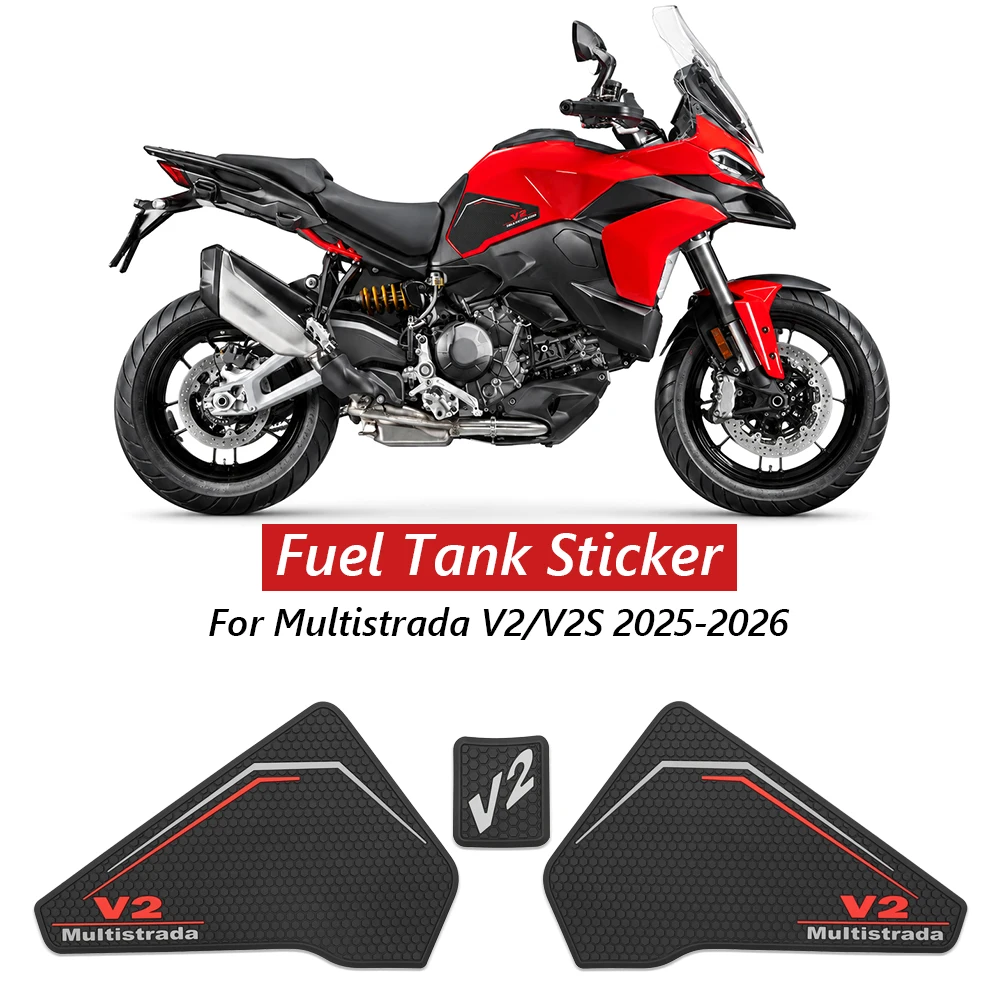 For Ducati Multistrada V2 Multistrada V2S 2025-2026 Motorcycle Accessories Fuel Tank Sticker Protector Side Knee Pad Traction