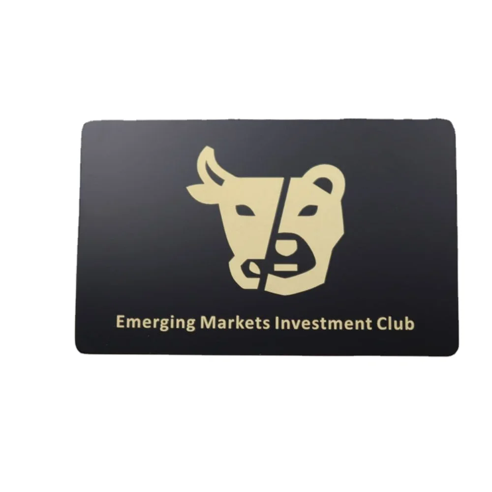 

Новое поступление 2025 года, персонализированная черная атласная золотая RFID-металлическая сублимационная VIP-визитная карточка, пустая металлическая карта NFC для рекламы