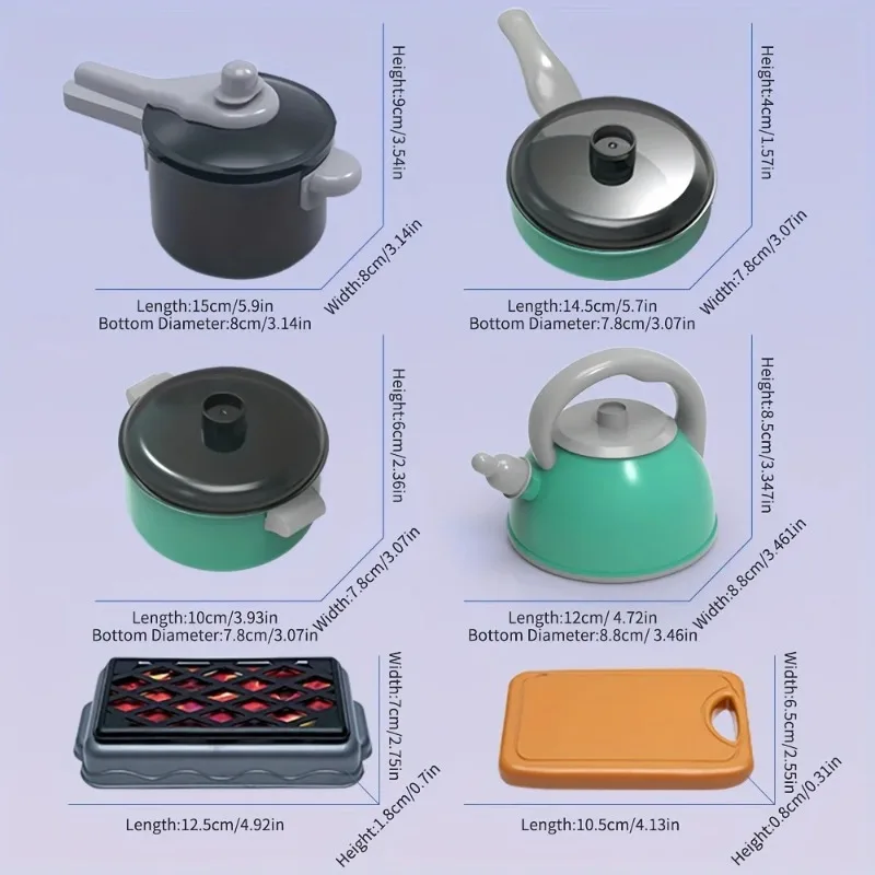 어린이를위한 주방 장난감 세트, 28pcs 시뮬레이션 주방 장난감 놀이 주방 액세서리 어린이를위한 요리 장난감 소녀 선물