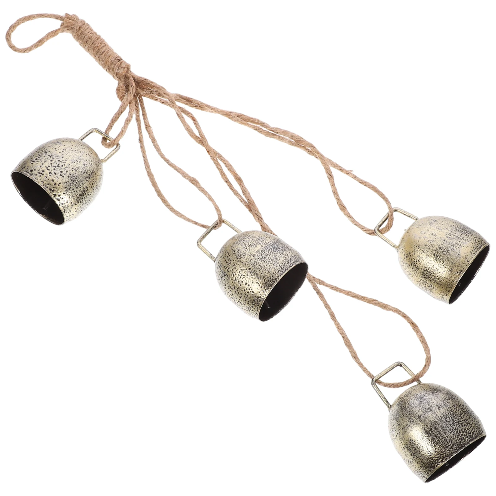 

Retro Cowbell Decorations Christmas Metal Bells Hanging Brass with Handle Decorative Small Ornaments Vintage