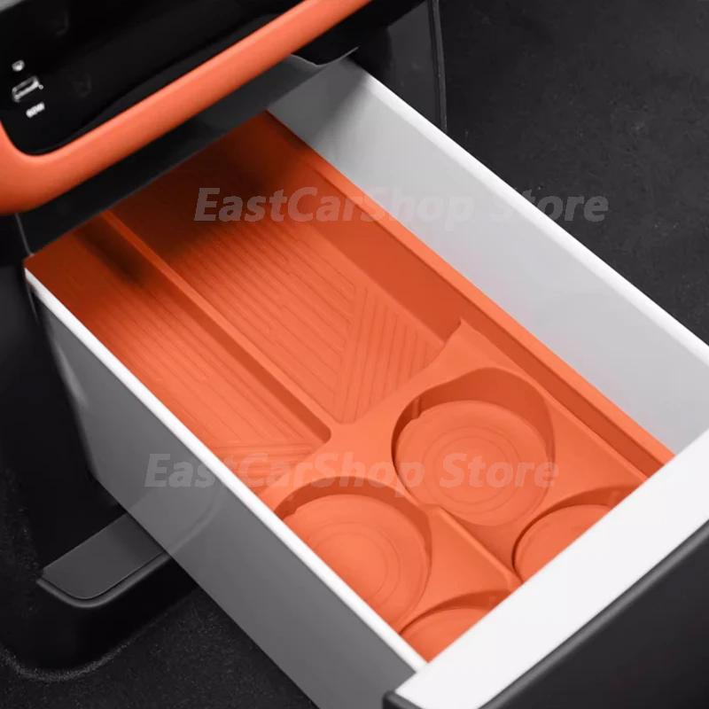 

For LEADING IDEAL LiXiang L6 L7 L8 2024 Car Refrigerator Beverage Compartment Anti-slip Protection Silicone Holder Water Coaster