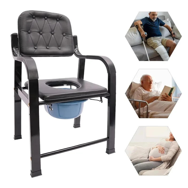 Heavy Duty Bedside Commode Elderly Adults, Bedside Wheelchair Chair Toilet Commode Chairs Seniors Adults Elderly Recliner