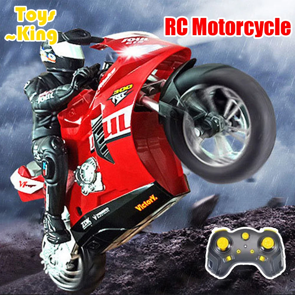 RC Motorcycle Self-Balancing 6 Axis of Gyroscope Stunt Racing Motorcycle Plastic RTR High Speed Off-Road Model Kid Toys For Boy