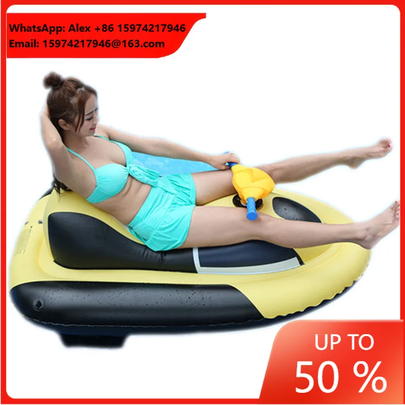 Pool Accessories Ride On Raft PVC Pool Float Inflatable Motorboat Electric Motor Jet Ski