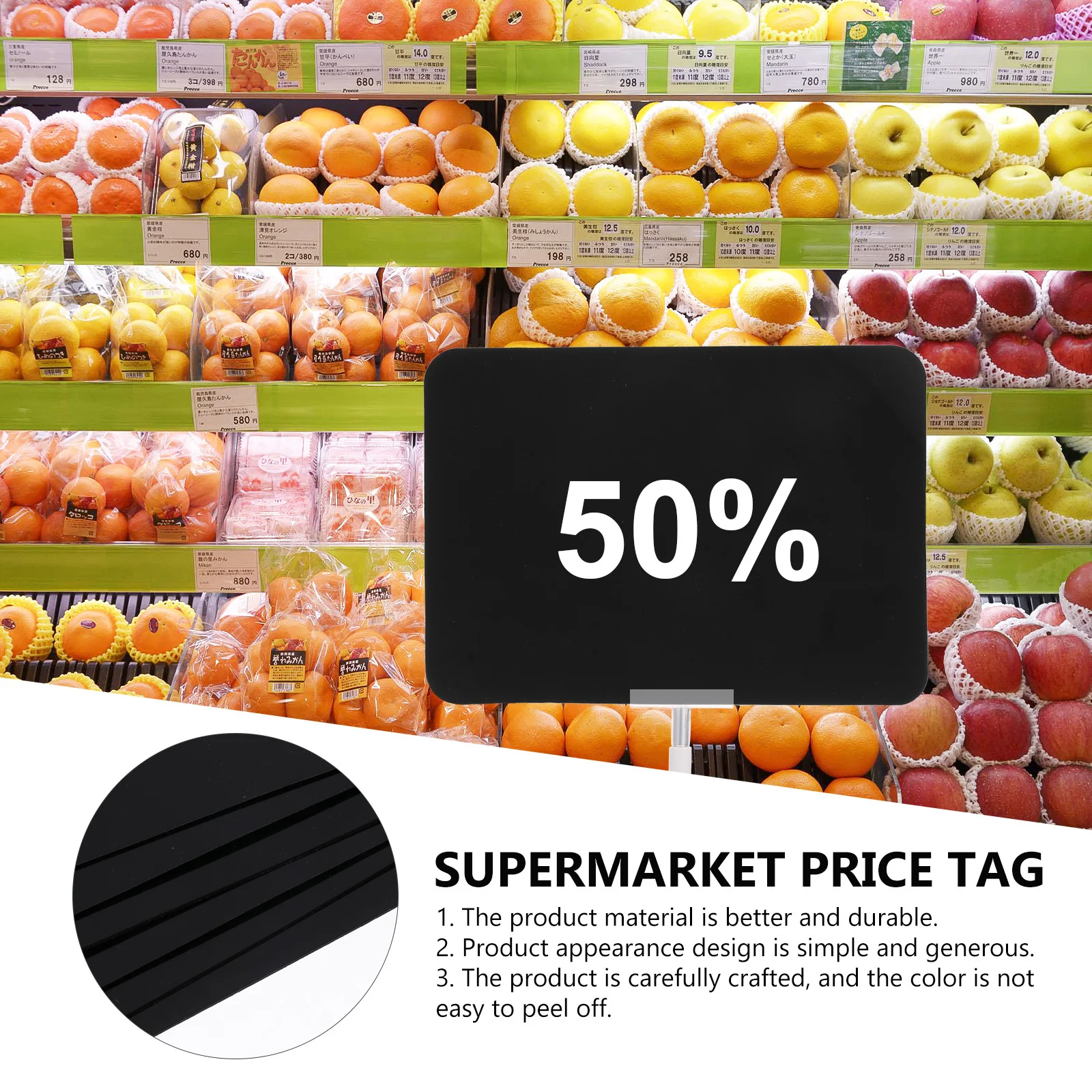 

6Pcs Price Boards Accessories Erasable Rewritable Supermarket Chalkboards for Retail Stores Display Stands PVC Massage Boards